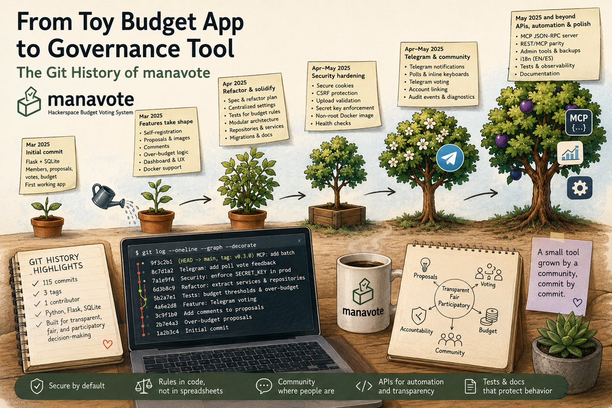 From Toy Budget App to Governance Tool: Reading the Git History of manavote