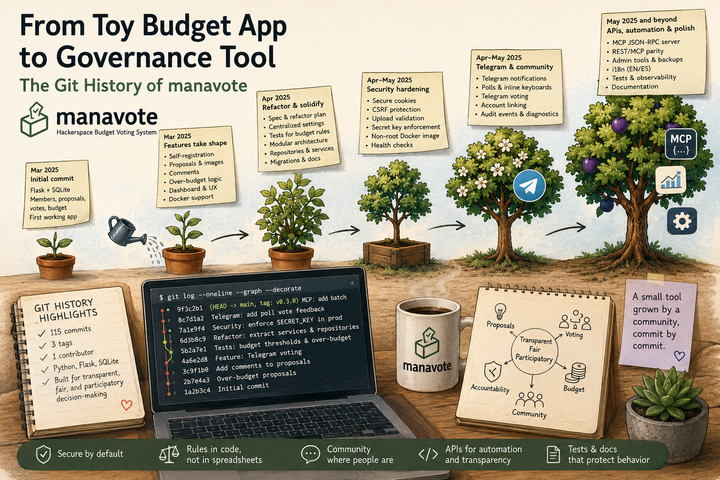 From Toy Budget App to Governance Tool: Reading the Git History of manavote